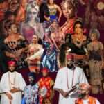 Collage of Igbo men and women dressed in traditional attire.